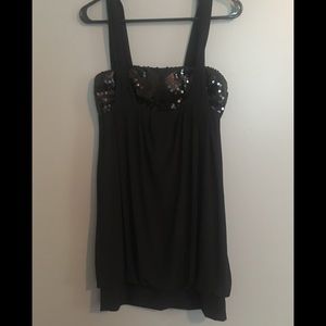 Morgan & Co black sequin tube dress